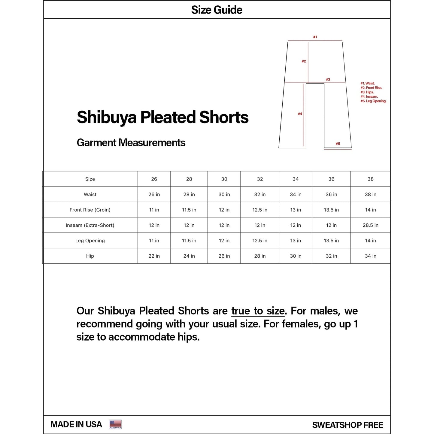Shibuya Pleated Shorts | Baggy, Wide-Leg