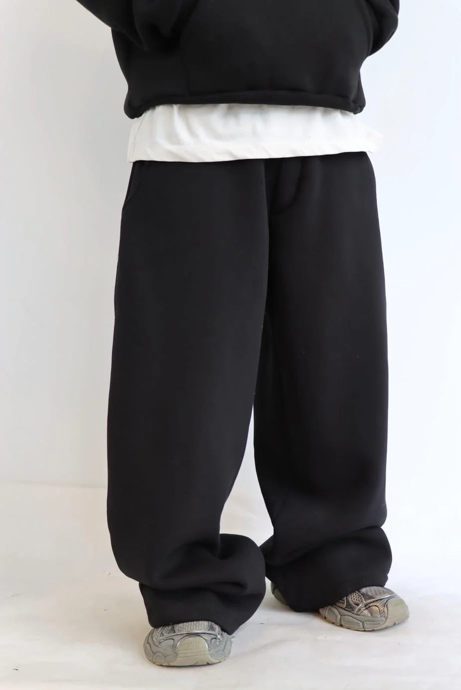 Pantalone Tuta Felpa Baggy Nero