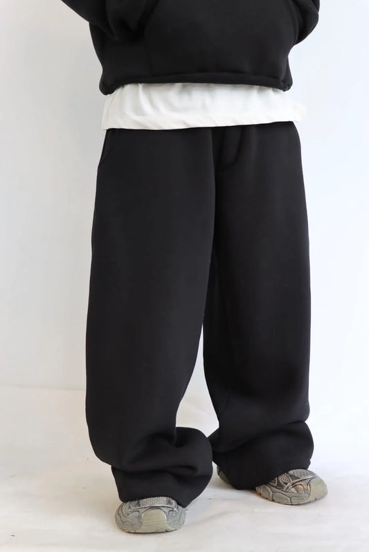 Pantalone Tuta Felpa Baggy Nero
