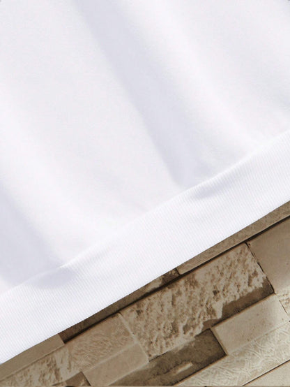 Manfinity Dauomo Men Letter Graphic Thermal Lined Sweatshirt , Fall Winter