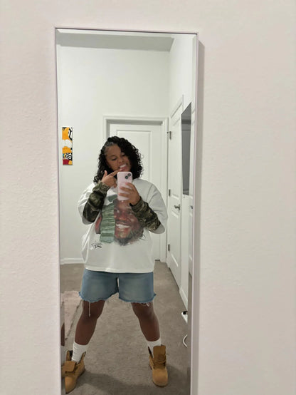 Shaq Money Talk Vintage Boxy T-Shirt Oversized Streetwear Basketball Tees Y2K